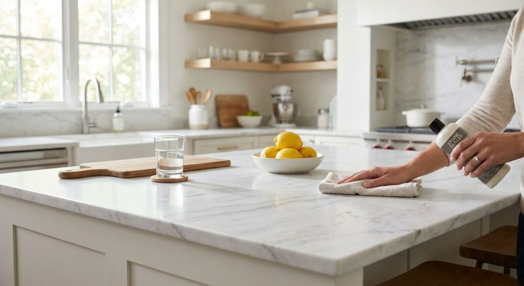 How to prevent etching on marble countertops