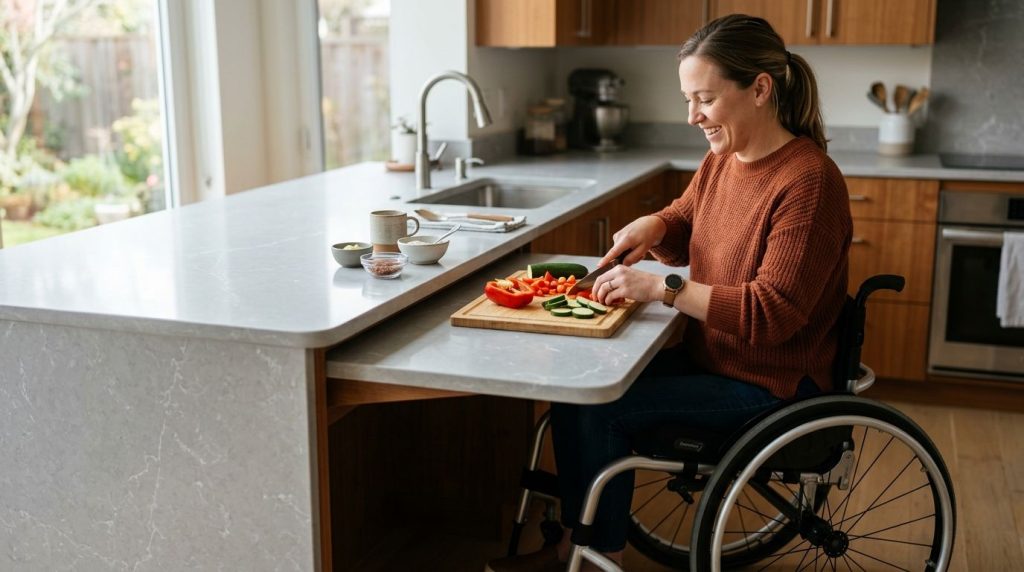 Best countertop material for accessible kitchen design