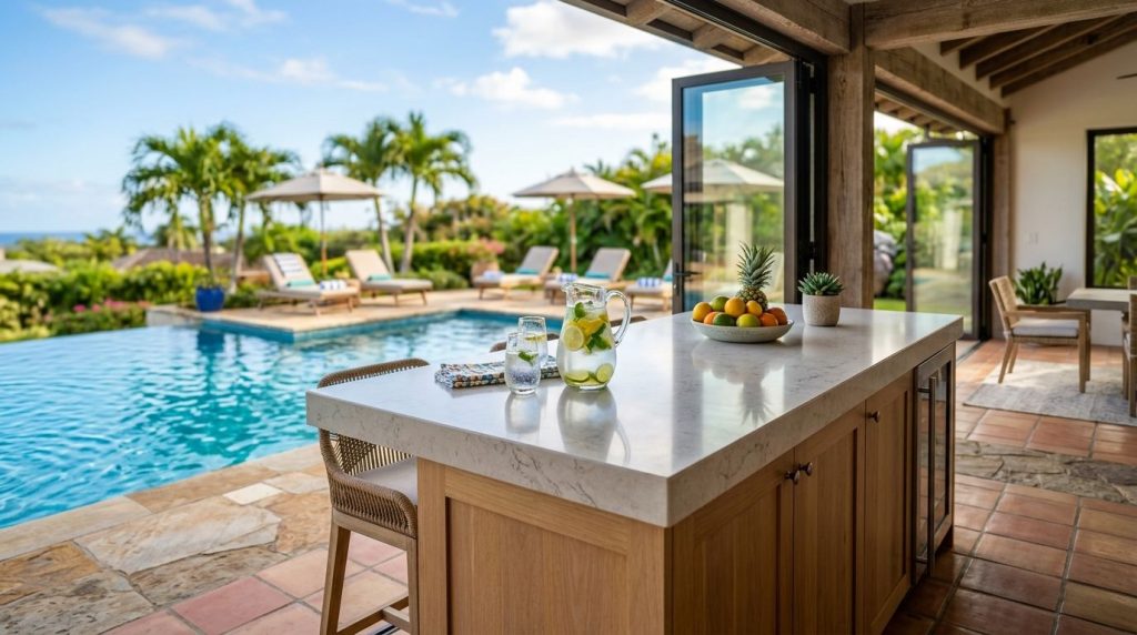 Best countertops for pool house kitchens