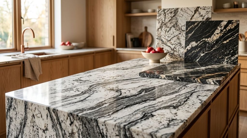 Best granite patterns for bold veining looks
