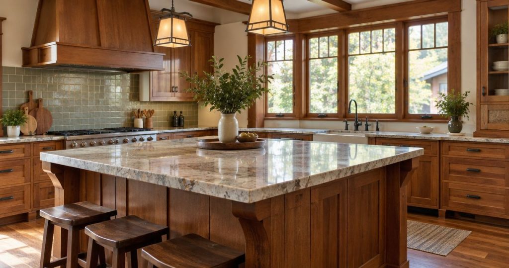 Best natural stone for craftsman bungalow kitchens