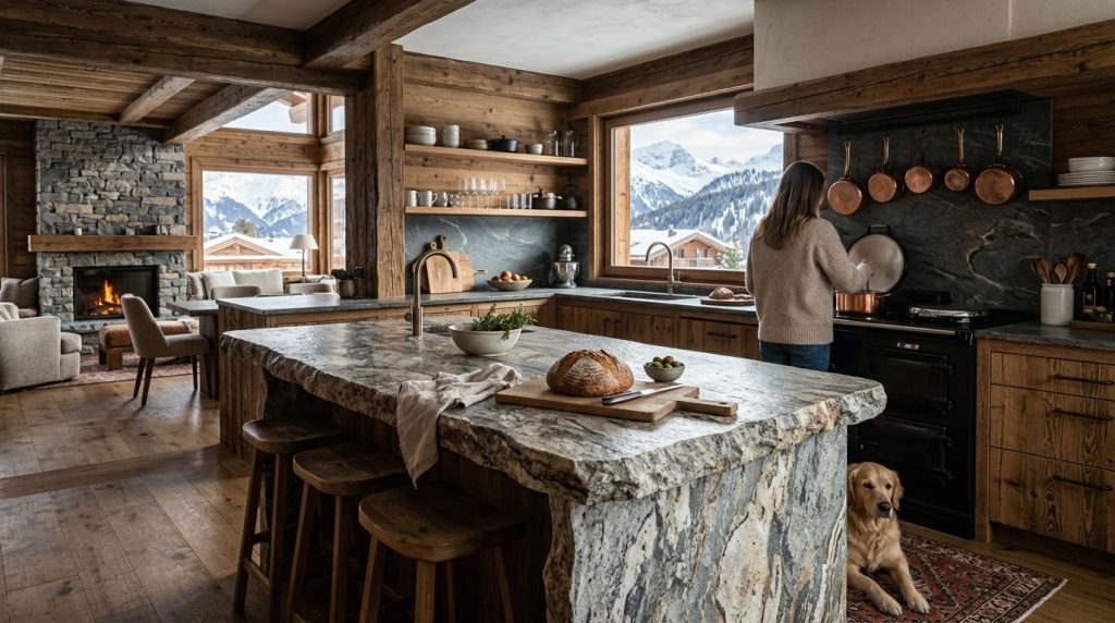 Best natural stone for ski chalet kitchens