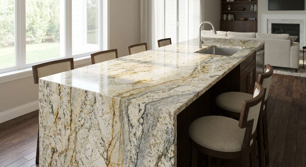 Granite countertops for kitchen peninsulas
