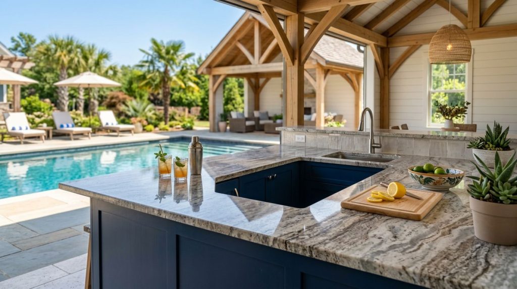 Granite countertops for pool houses
