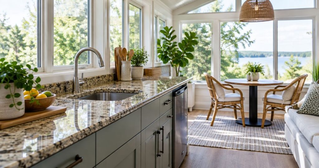 Granite countertops for sunroom kitchenettes