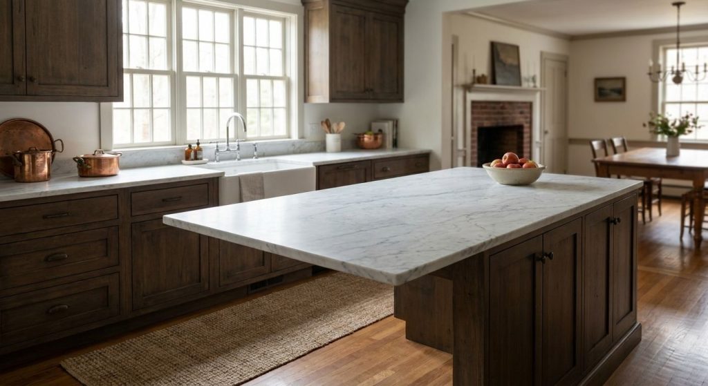 Marble countertops for historic colonial homes
