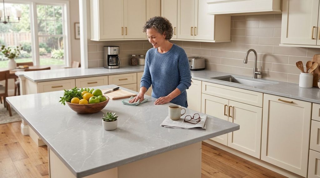 Quartz countertops for empty nester kitchens
